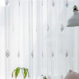 Rideau Brodé Haut De Gamme Sur Mesure, Décoration D'Intérieur, Transparent, Pour Salon, Chambre À Coucher