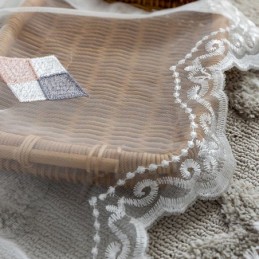 Rideau Brodé Haut De Gamme Sur Mesure, Décoration D'Intérieur, Transparent, Pour Salon, Chambre À Coucher