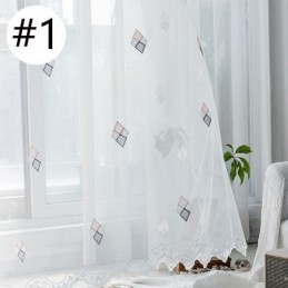 Rideau Brodé Haut De Gamme Sur Mesure, Décoration D'Intérieur, Transparent, Pour Salon, Chambre À Coucher