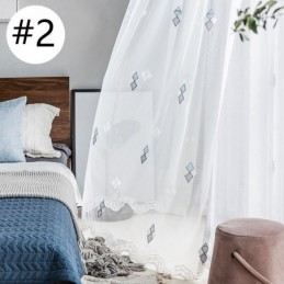 Rideau Brodé Haut De Gamme Sur Mesure, Décoration D'Intérieur, Transparent, Pour Salon, Chambre À Coucher