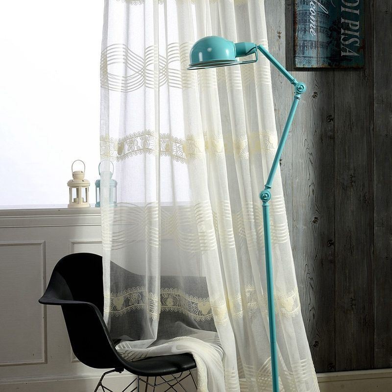 Rideau Transparent Brodé Sur Mesure, Style Minimaliste Classique, Pour Salon Ou Chambre À Coucher