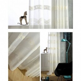 Rideau Transparent Brodé Sur Mesure, Style Minimaliste Classique, Pour Salon Ou Chambre À Coucher