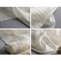 Rideau Transparent Brodé Sur Mesure, Style Minimaliste Classique, Pour Salon Ou Chambre À Coucher