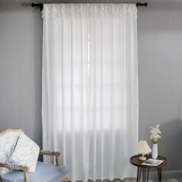 Rideaux De Fenêtre Transparents En Velours Élégants, Panneaux En Voile Pour Salon Et Chambre À Coucher