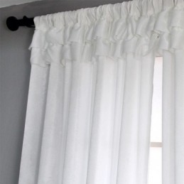 Rideaux De Fenêtre Transparents En Velours Élégants, Panneaux En Voile Pour Salon Et Chambre À Coucher