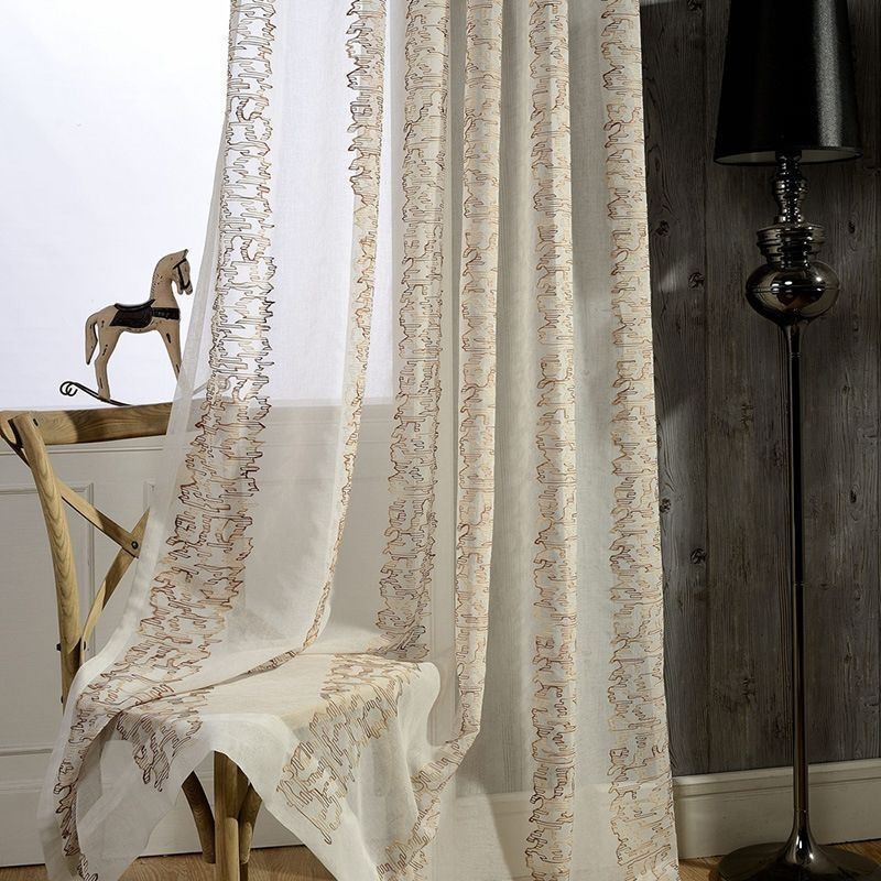 Rideaux En Voile Transparent Modernes, Rideaux Décoratifs Pour Fenêtre, Salon, Chambre À Coucher