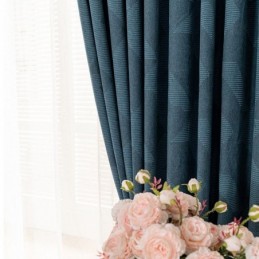 Rideaux Occultants Géométriques, Rideau Jacquard Sur Mesure Pour Chambre À Coucher
