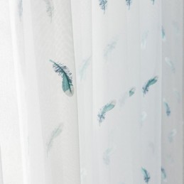 Rideau Transparent Brodé De Plumes Sur Mesure, Minimaliste Et Respirant, Pour Salon Et Chambre À Coucher