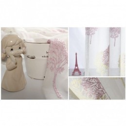 Rideau Transparent Nordique Sur Mesure En Tulle Avec Arbres Pour Salon Et Chambre À Coucher
