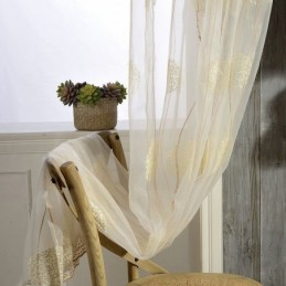 Rideau Transparent Délicat Sur Mesure, Rideaux En Tulle Brodé Pour Salon