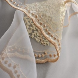 Rideau Transparent Délicat Sur Mesure, Rideaux En Tulle Brodé Pour Salon