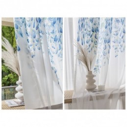 Rideau Transparent Moderne Sur Mesure, Imprimé Plantes, Pour Fenêtre De Salon Ou Balcon