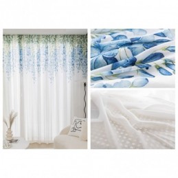Rideau Transparent Moderne Sur Mesure, Imprimé Plantes, Pour Fenêtre De Salon Ou Balcon