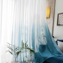 Rideaux Transparents Dégradés En Voile, Rideau Sur Mesure Pour La Décoration De La Maison