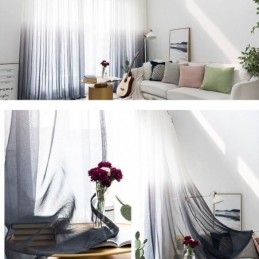 Rideaux Transparents Dégradés En Voile, Rideau Sur Mesure Pour La Décoration De La Maison