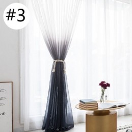 Rideaux Transparents Dégradés En Voile, Rideau Sur Mesure Pour La Décoration De La Maison