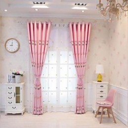 Rideau Moderne Sur Mesure Avec Broderie Hello Kitty