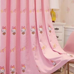 Rideau Moderne Sur Mesure Avec Broderie Hello Kitty