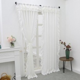 Rideaux Transparents En Velours De Couleur Unie Pour Fenêtre, Salon, Chambre À Coucher