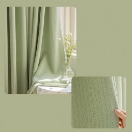 Rideaux Occultants En Jacquard À Feuilles Pour Salon