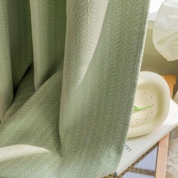 Rideaux Occultants En Jacquard À Feuilles Pour Salon