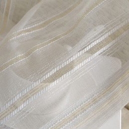 Rideau Transparent Nordique Sur Mesure En Tulle À Rayures Pour Salon Et Chambre À Coucher