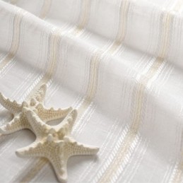 Rideau Transparent Nordique Sur Mesure En Tulle À Rayures Pour Salon Et Chambre À Coucher