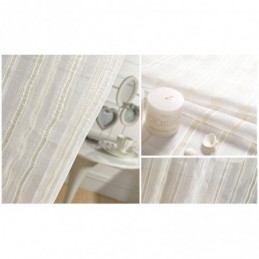 Rideau Transparent Nordique Sur Mesure En Tulle À Rayures Pour Salon Et Chambre À Coucher
