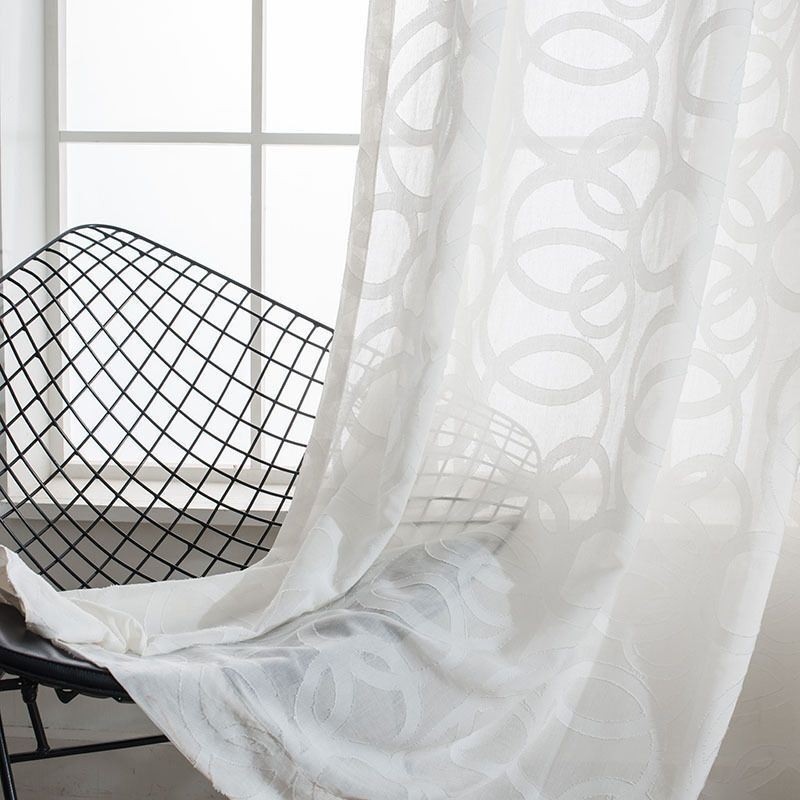 Rideaux En Tulle Blanc, Voile Transparent Moderne, Rideau Sur Mesure Pour Salon Et Chambre À Coucher