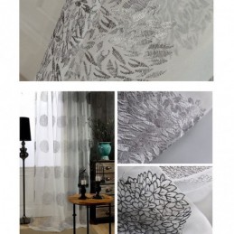 Rideau En Tulle Brodé Moderne, Rideau Sur Mesure, Voilage Transparent, Pour Salon, Chambre À Coucher