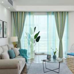 Rideau Semi-Occultant Simple Sur Mesure, Imprimé À Rayures Colorées, Pour Salon