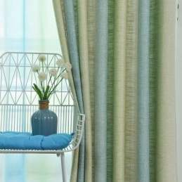 Rideau Semi-Occultant Simple Sur Mesure, Imprimé À Rayures Colorées, Pour Salon