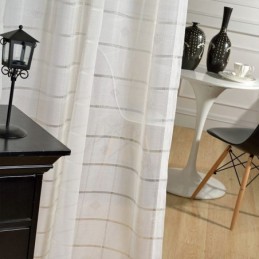 Rideau Transparent En Jacquard Géométrique Sur Mesure, Tulle De Luxe Pour Salon Et Chambre À Coucher