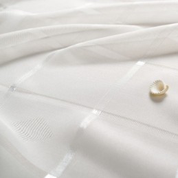 Rideau Transparent En Jacquard Géométrique Sur Mesure, Tulle De Luxe Pour Salon Et Chambre À Coucher