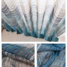 Rideau Transparent De Style Nordique Sur Mesure, Voile Imprimé, Pour Salon Et Chambre À Coucher