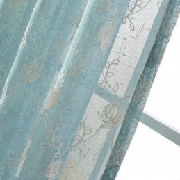 Rideaux En Voile Brodé À Motifs Végétaux Pour Fenêtre De Salon Ou De Chambre À Coucher, Rideaux Sur Mesure