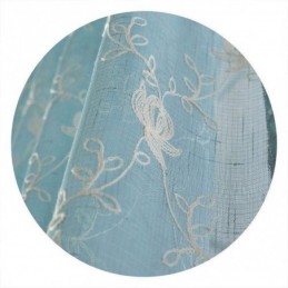 Rideaux En Voile Brodé À Motifs Végétaux Pour Fenêtre De Salon Ou De Chambre À Coucher, Rideaux Sur Mesure
