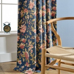 Rideau De Salon Sur Mesure, Bleu, Magnifique Impression, Décoration De Fenêtre De Chambre