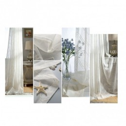 Rideaux Transparents Blancs Brodés Pour Fenêtres, Rideaux Sur Mesure Pour Salon, Chambre À Coucher