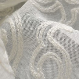 Rideau Transparent Brodé Sur Mesure, Décoration Blanche Pour Fenêtre, Salon, Chambre À Coucher