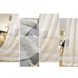 Rideau Transparent Brodé Sur Mesure, Décoration Blanche Pour Fenêtre, Salon, Chambre À Coucher