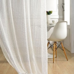 Rideau En Tulle Blanc Élégant Sur Mesure Pour Salon Et Chambre À Coucher