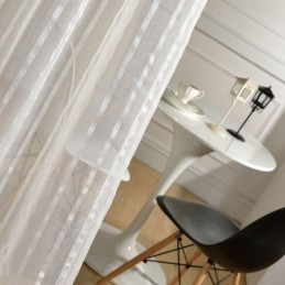 Rideau En Tulle Blanc Élégant Sur Mesure Pour Salon Et Chambre À Coucher