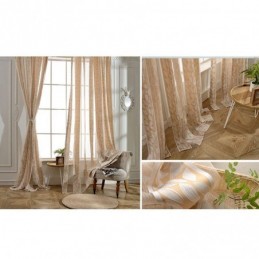 Rideaux Transparents Nordiques En Tulle Jacquard À Feuilles Pour Salon