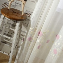 Rideau En Tulle Brodé Sur Mesure, Rideau Moderne En Voile De Gaze Pour Salon Et Chambre À Coucher