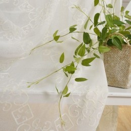 Rideau En Voile Nordique Sur Mesure, Brodé, Transparent, Pour Salon, Chambre À Coucher