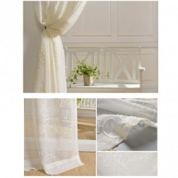 Rideau En Voile Nordique Sur Mesure, Brodé, Transparent, Pour Salon, Chambre À Coucher