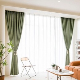 Rideaux Occultants De Couleur Unie Style Nordique Pour Salon