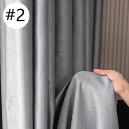 Rideaux Occultants En Jacquard Géométrique Pour Salon