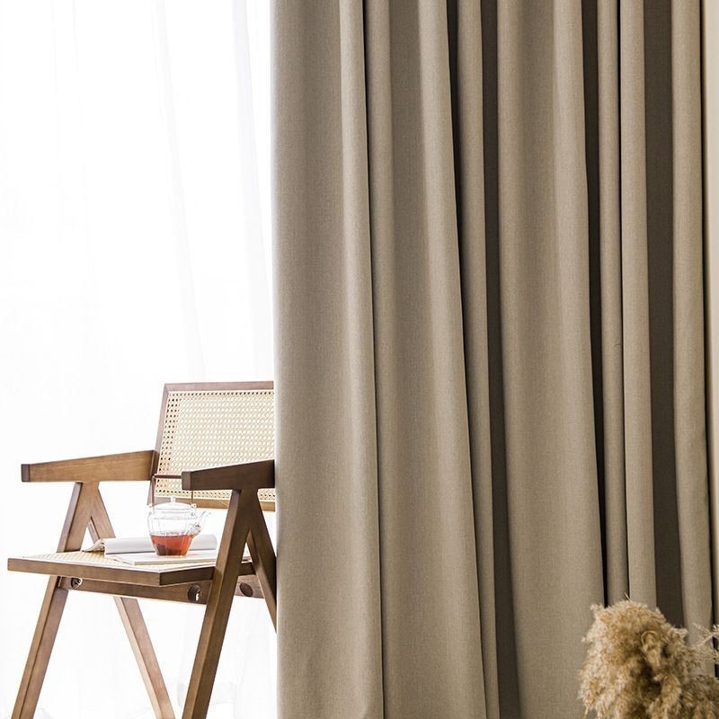 Rideaux Occultants De Couleur Unie Style Nordique Pour Salon